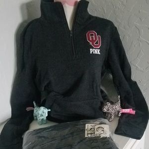V.S. Pink- OU Bling Perfect qtr Zip & Pant
Set